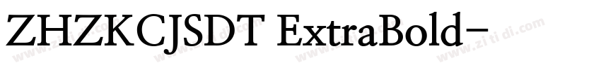 ZHZKCJSDT ExtraBold字体转换